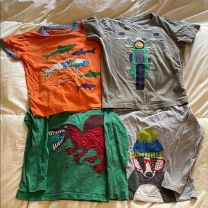 Mini Boden 3-4T VGUC Kids Embroidered T-Shirts Set - Assorted Colors and Lengths